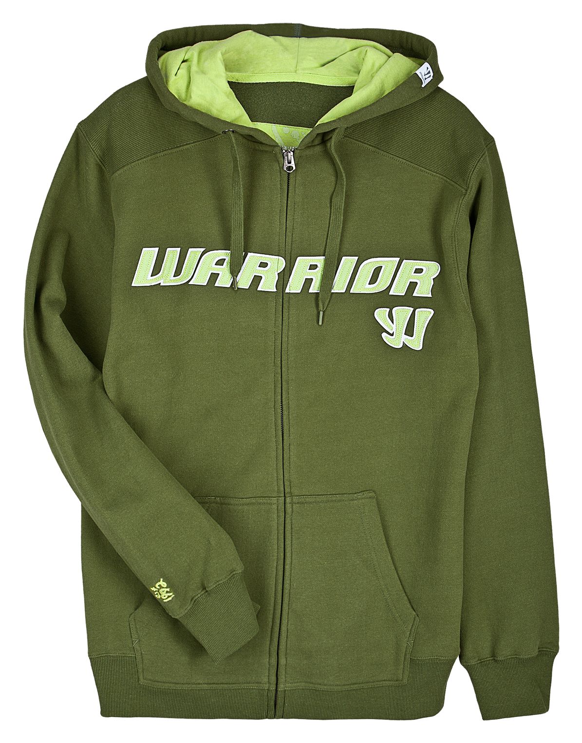 Mojo Zip Up Hoodie, Green with Yellow