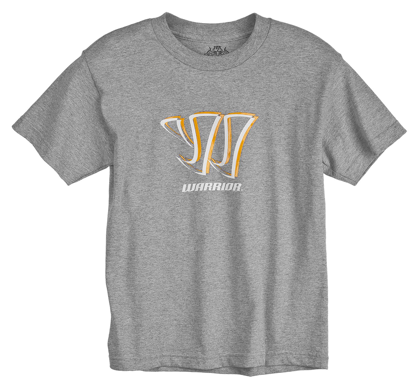 Youth Shadow Short Sleeve Tee, Heather Grey with White &amp; Yellow