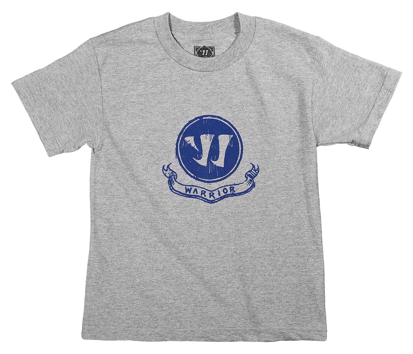 Youth Private Stock Tee, Dark Heather Grey with Blue
