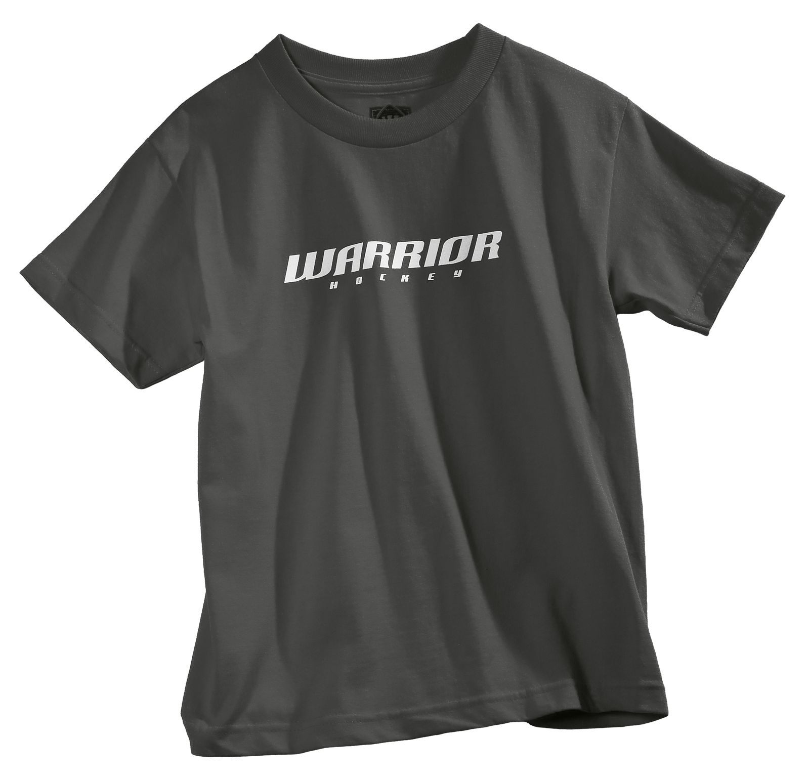 Youth Hockey Logo Tee, Charcoal Grey with White