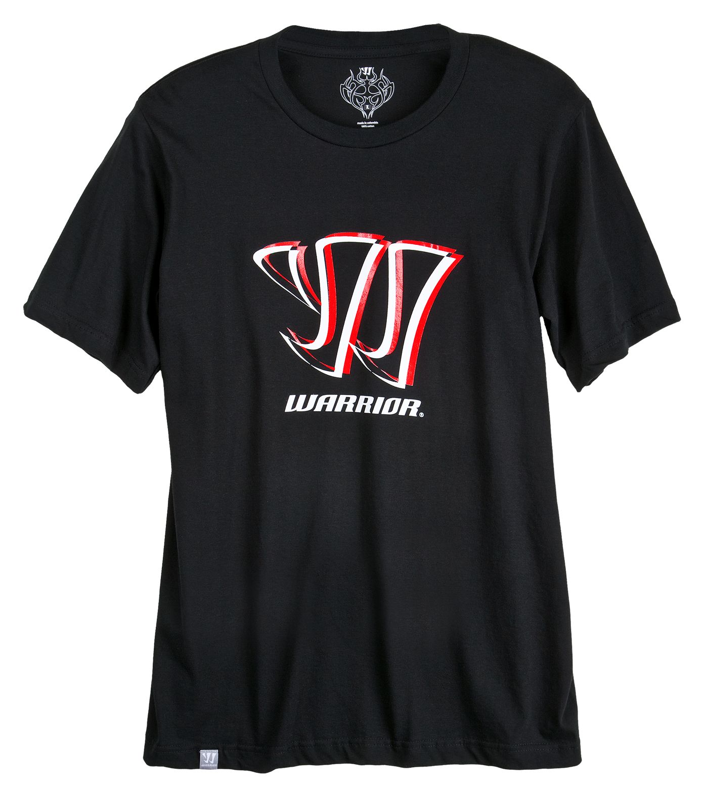 Shadow Logo Tee, Black with White &amp; Red