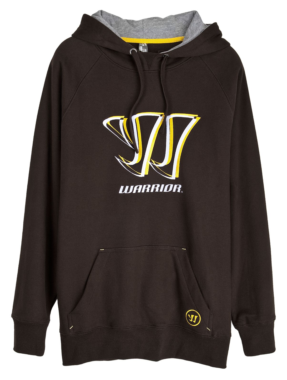 Shadow Logo Hoodie, Brown with White &amp; Yellow