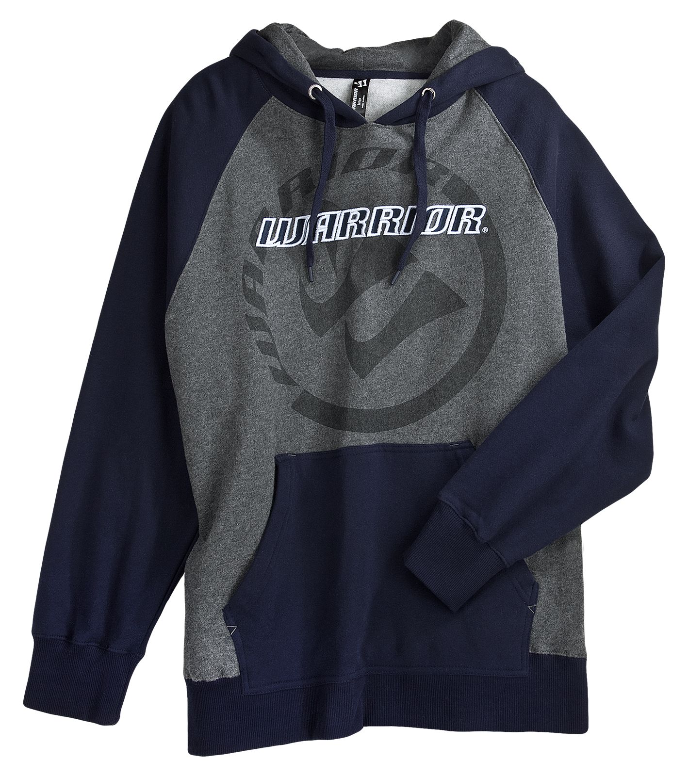 Compass Pullover Hoodie, Grey with Navy