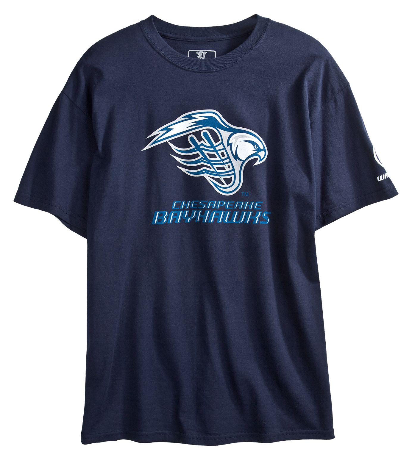 Chesapeake Bayhawks Tee, Navy with Grey &amp; White