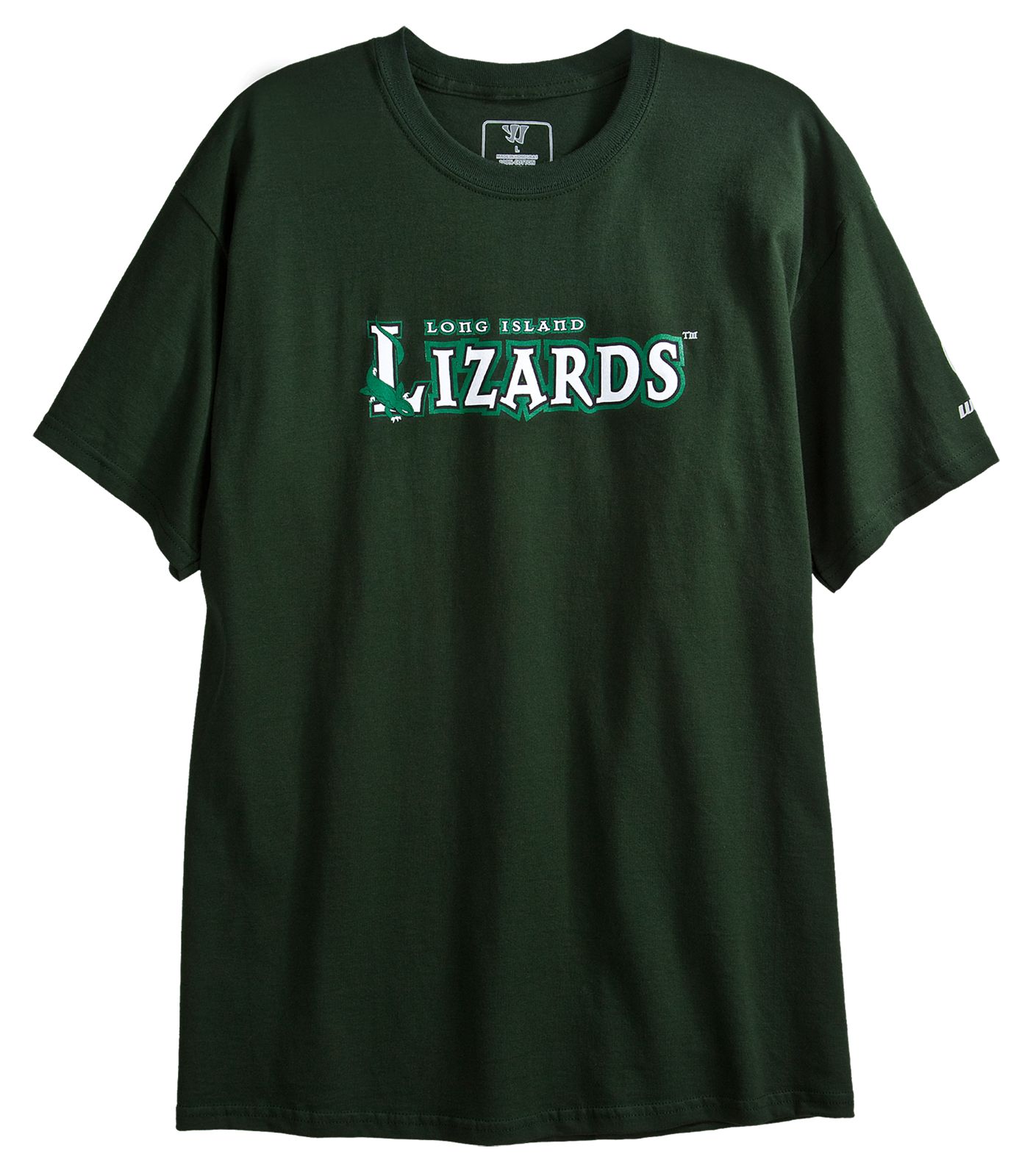 Long Island Lizards Tee, Green with White