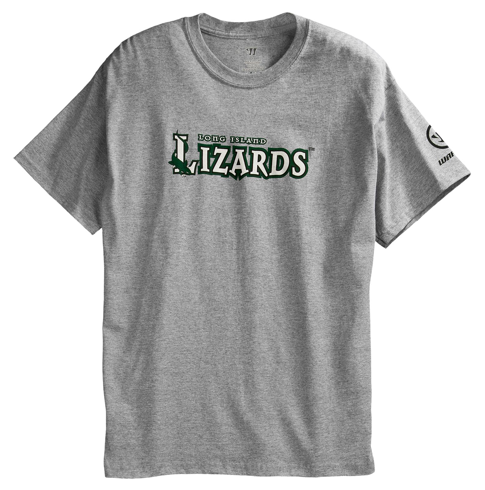 Long Island Lizards Tee, Grey with Green