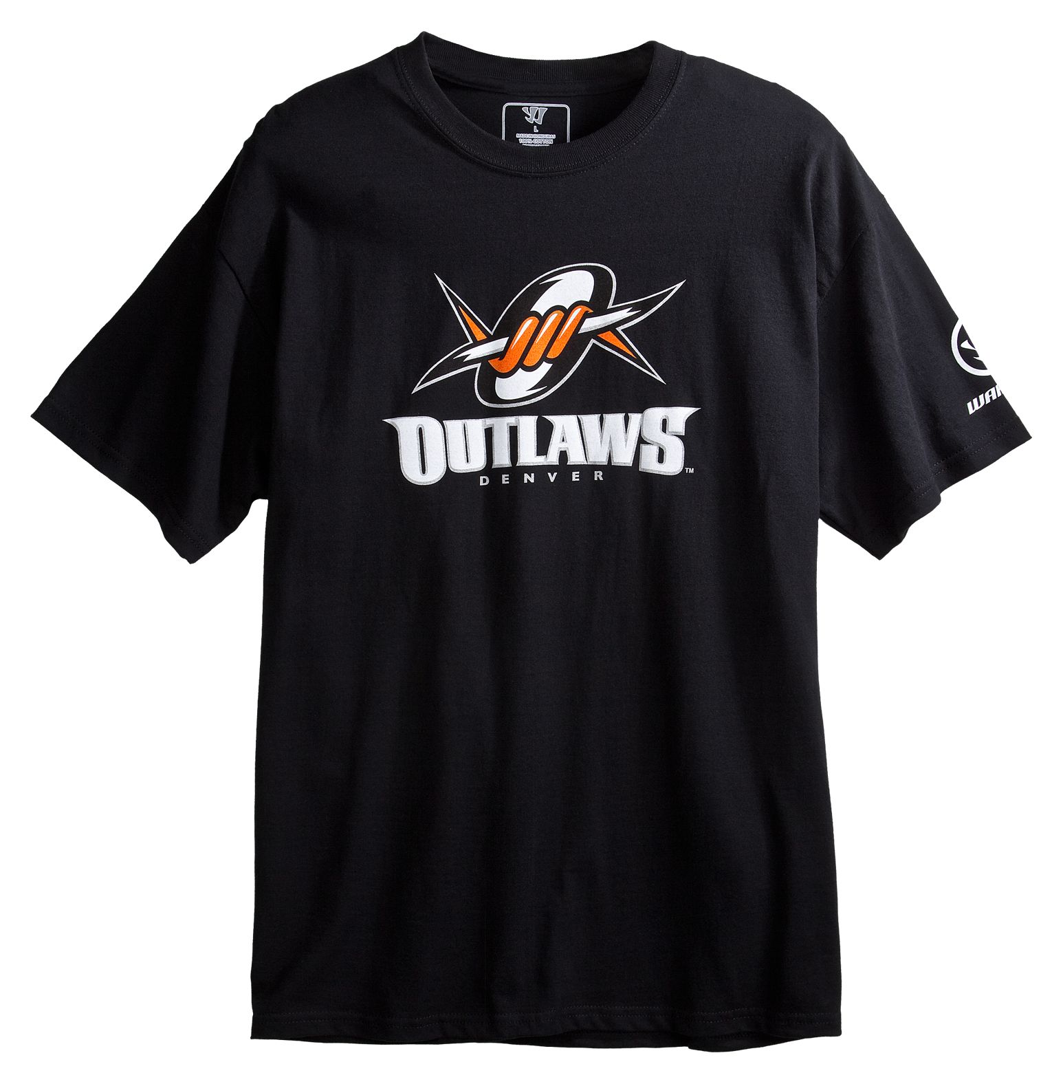 Denver Outlaws Tee, Black with White &amp; Silver
