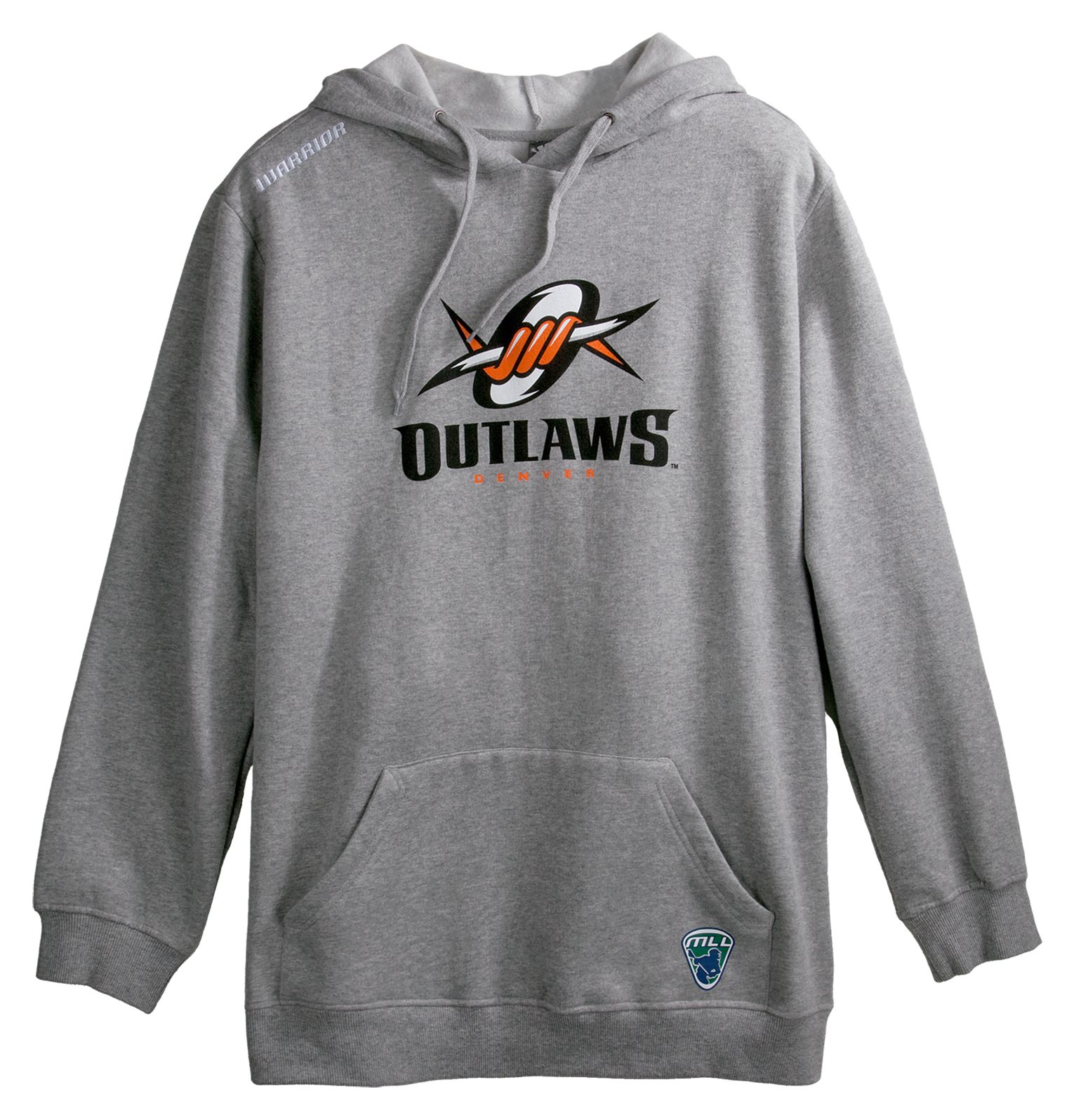 Denver Outlaws Hoodie, Heather Grey with Black &amp; Orange