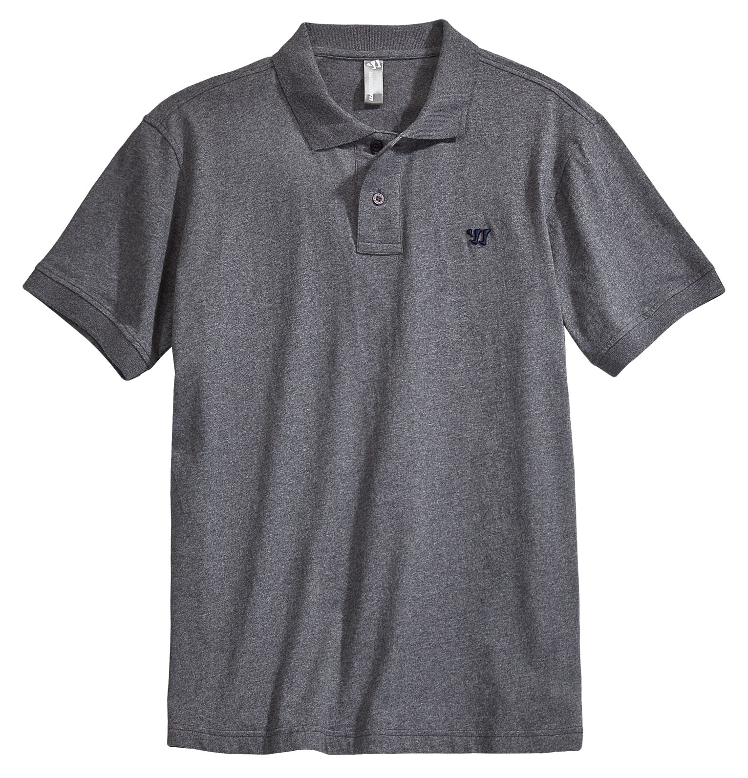 Heritage Polo, Dark Heather Grey with Black