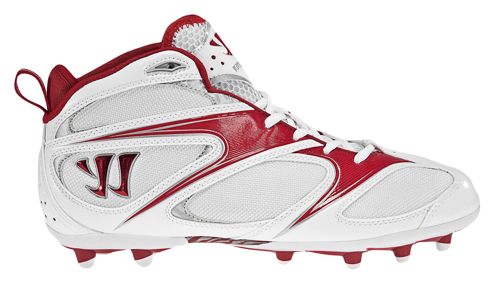 Burn Speed 4.0 Molded Mid Cut, White with Red