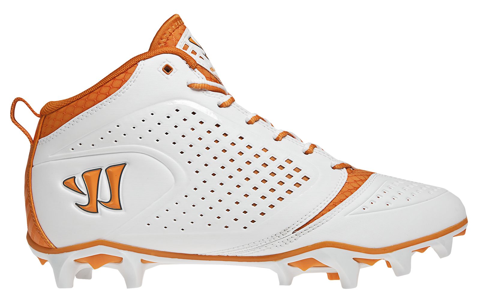Burn Speed 5.0 Mid Cut Molded, White with Orange
