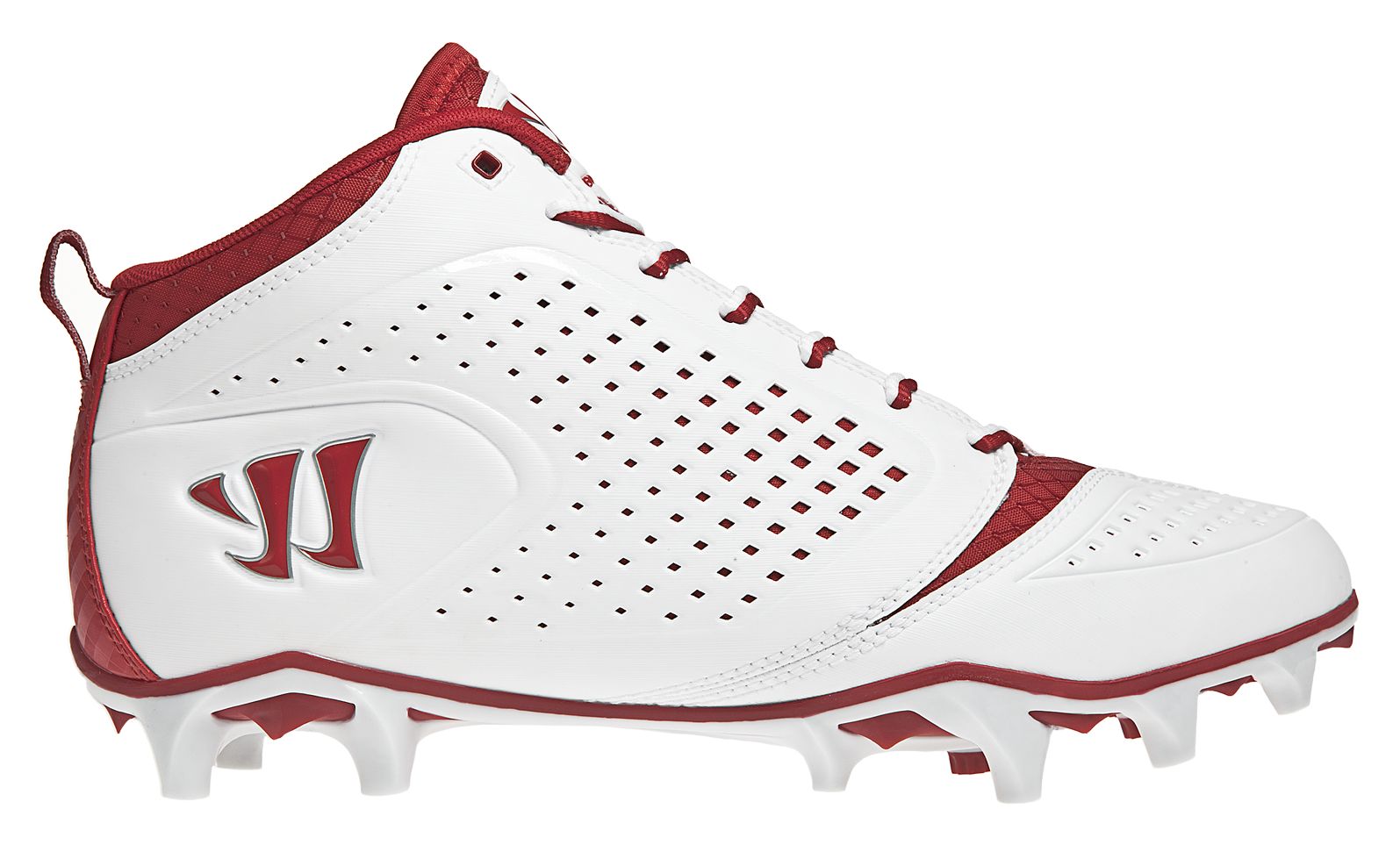 Burn Speed 5.0 Mid Cut Molded, White with Red