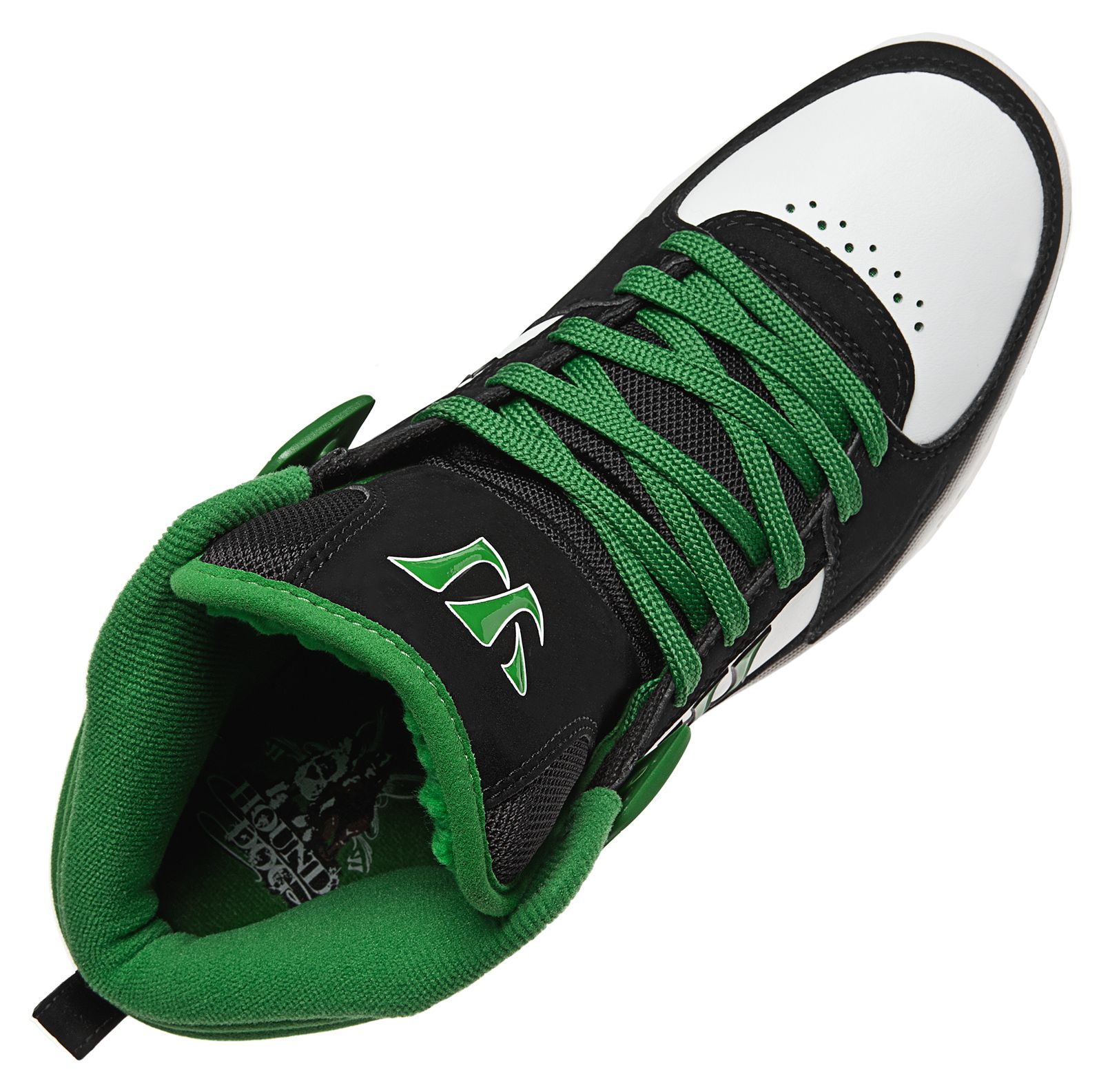Hound Dog, White with Black &amp; Green
