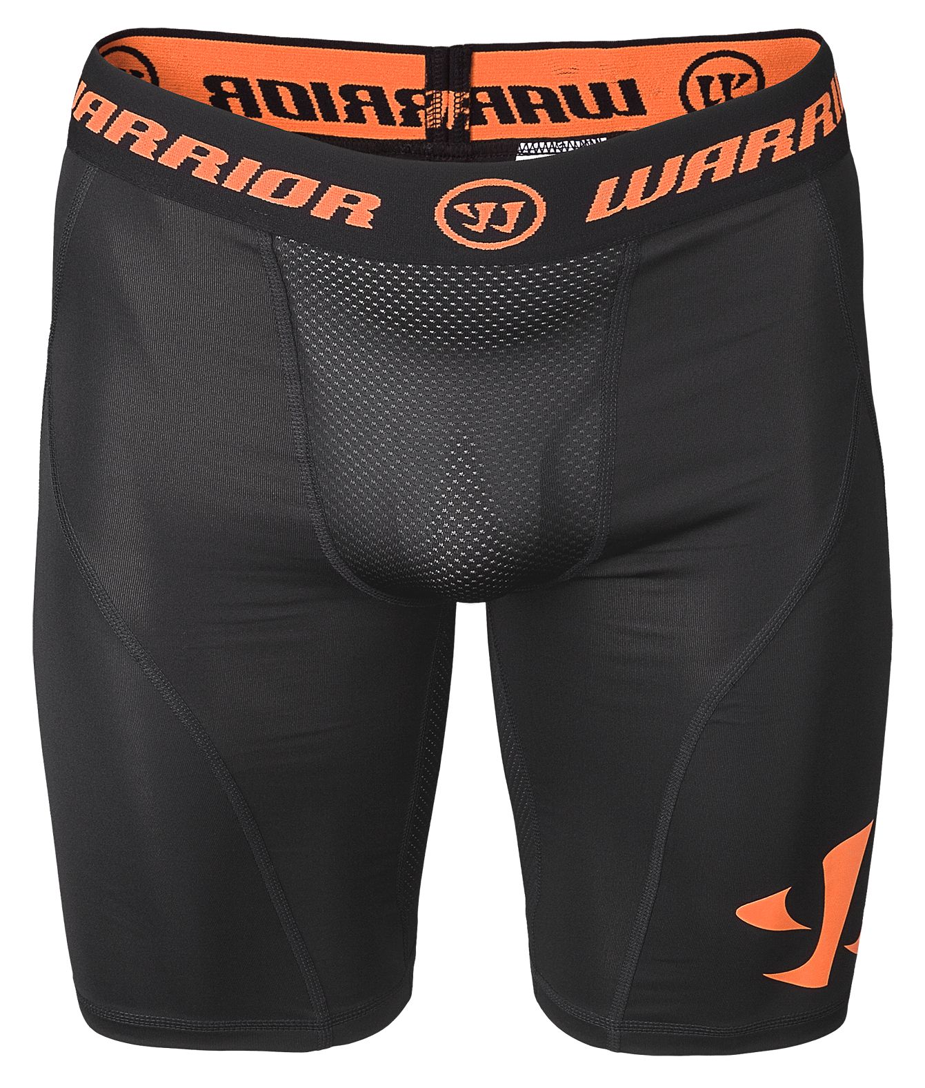 Game On Compression Short, Black with Orange