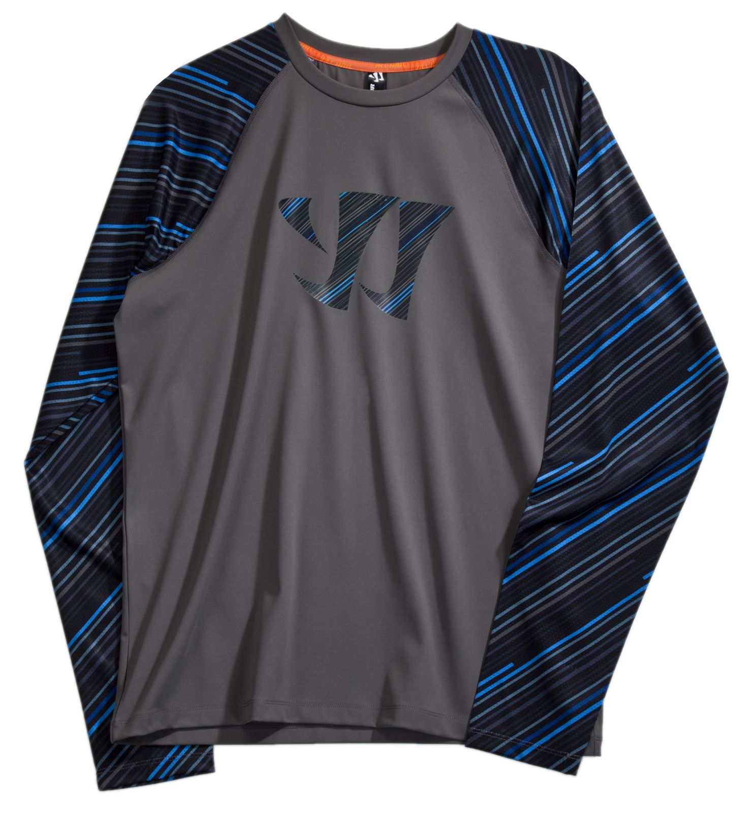 Long Sleeve Training Top Special Edition Print, Asphalt Grey with Carolina Blue &amp; Black
