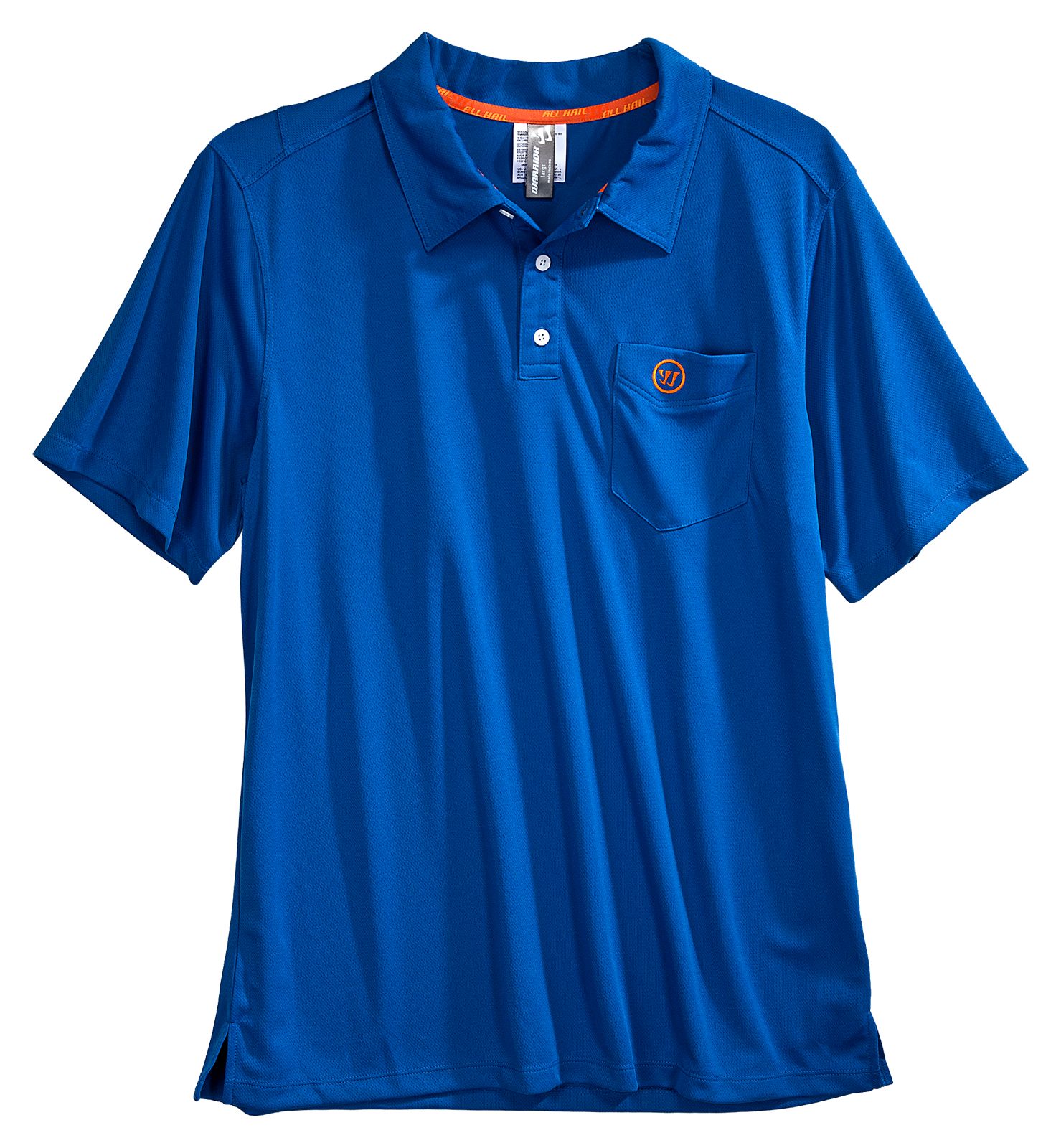 Tech Polo, Classic Blue with Orange