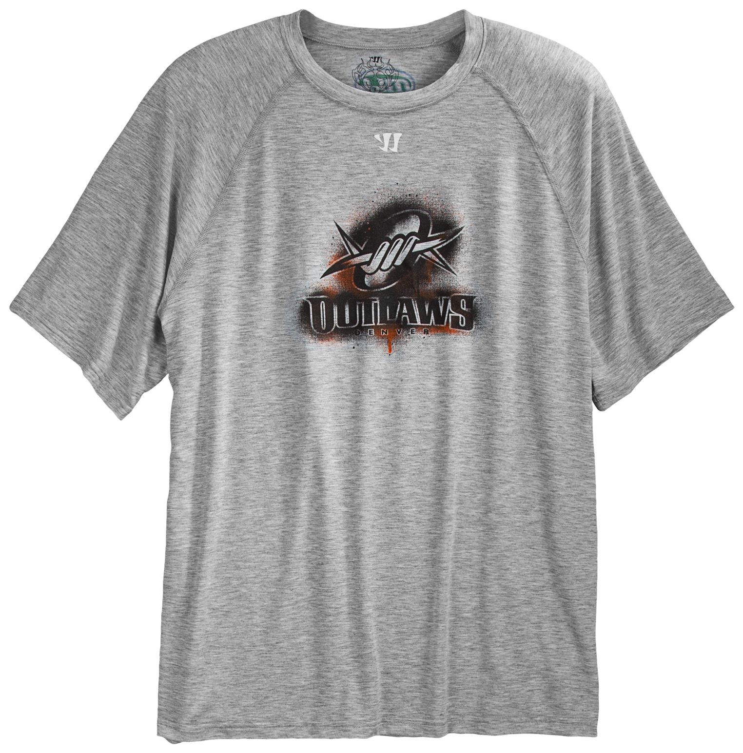 Denver Outlaws Tech Shirt, Athletic Grey with Black