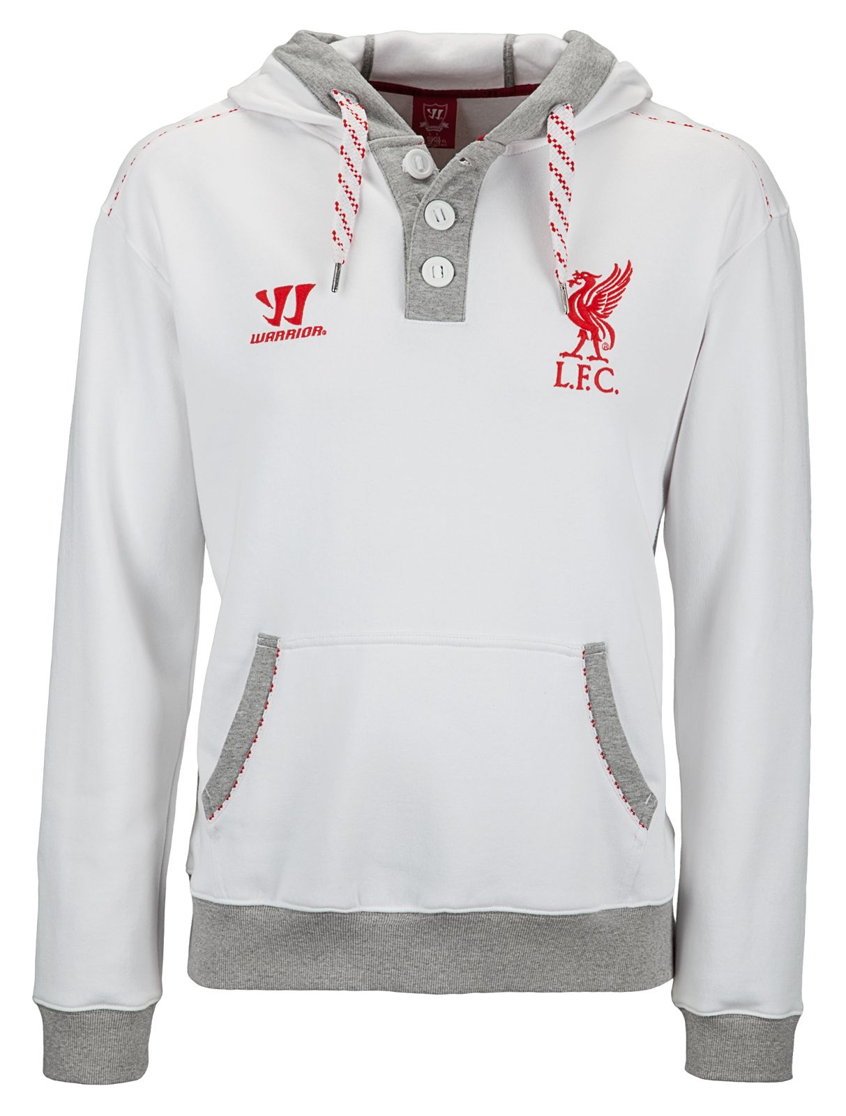 LFC Hoody, White with Grey & High Risk Red