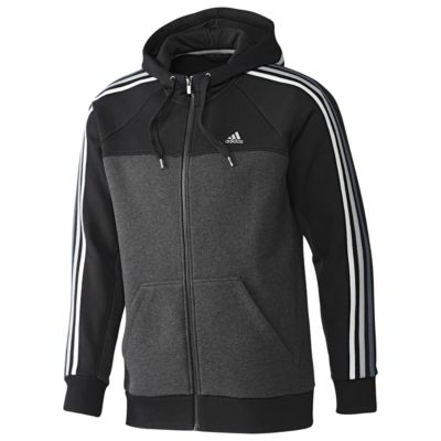 image: adidas Essentials 3-Stripes Full-Zip Hoodie Z22158
