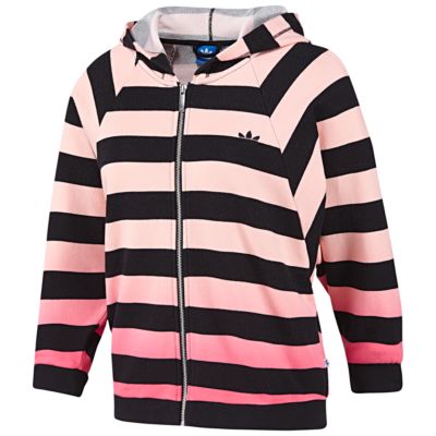 image: adidas Striped Cropped Hooded Track Top Z34846