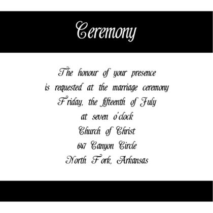 The Arlington Ceremony Cards