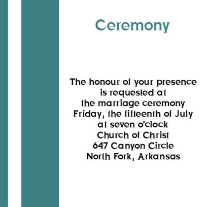The Bakersfield Ceremony Cards