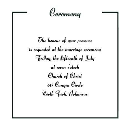 The Baltimore Ceremony Cards