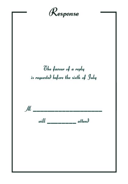 The Baltimore RSVP Cards