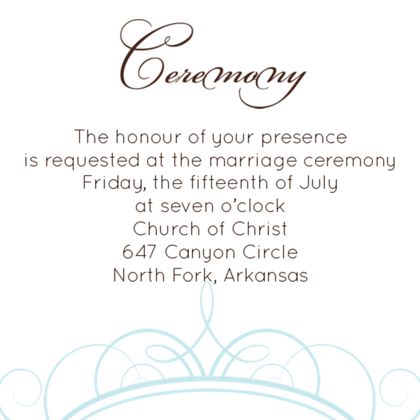 The Basic Invite Ceremony Cards