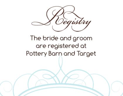 The Basic Invite Registry Cards
