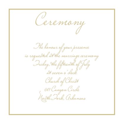 The Chandler Ceremony Cards