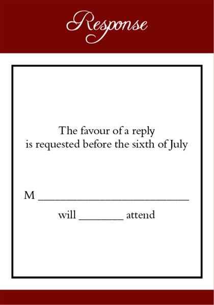 The Charlotte RSVP Cards