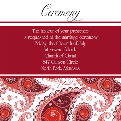 The Cincinnati Ceremony Cards