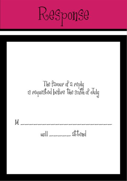 The Columbus RSVP Cards