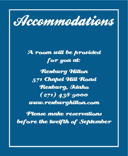 The Denver Accommodation Cards