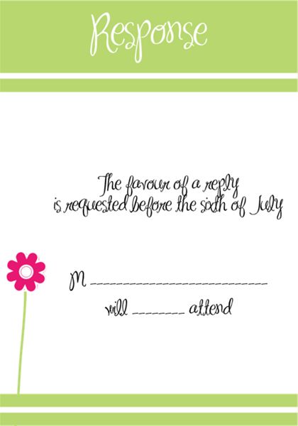 The Des Moines RSVP Cards