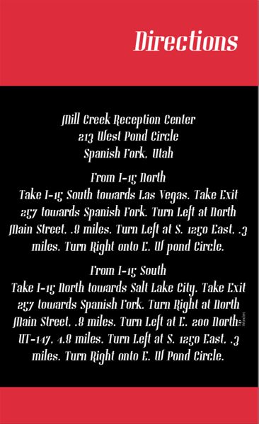 The Glendale Direction Cards