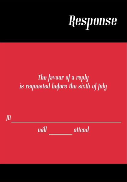 The Glendale RSVP Cards