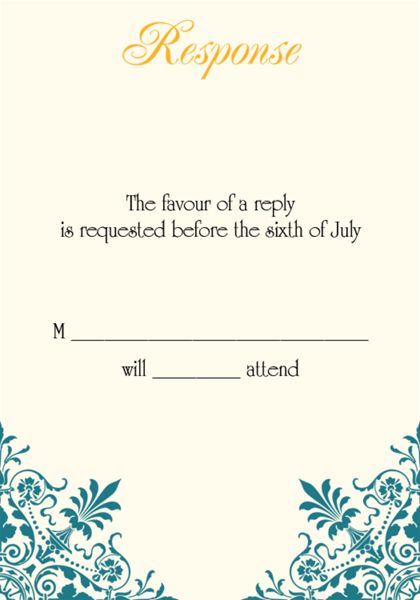 The Greensboro RSVP Cards
