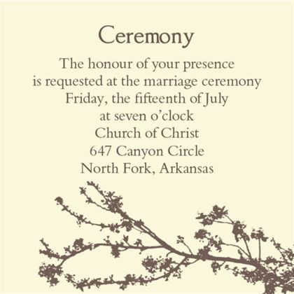The Irvine Ceremony Cards