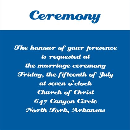 The Las Vegas Ceremony Cards