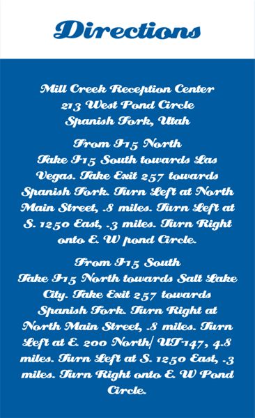 The Las Vegas Direction Cards