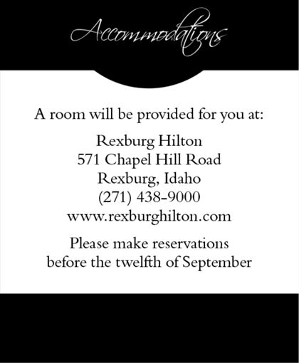 The Lexington Accommodation Cards