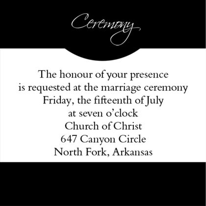 The Lexington Ceremony Cards