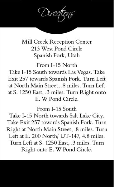 The Lexington Direction Cards