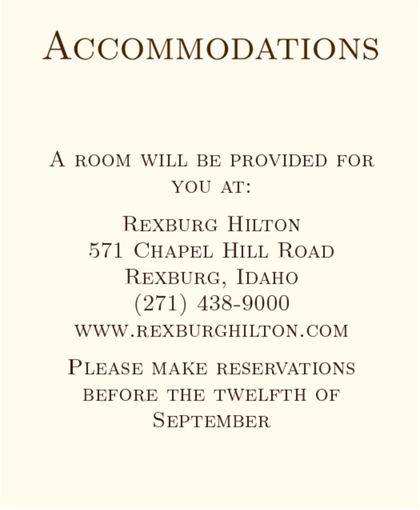 The Lincoln Accommodation Cards