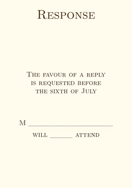 The Lincoln RSVP Cards