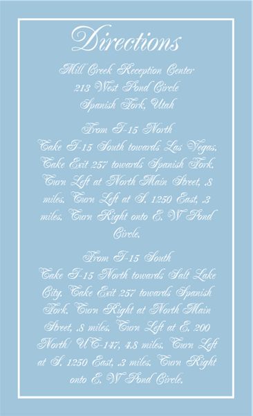 The Louisville Direction Cards