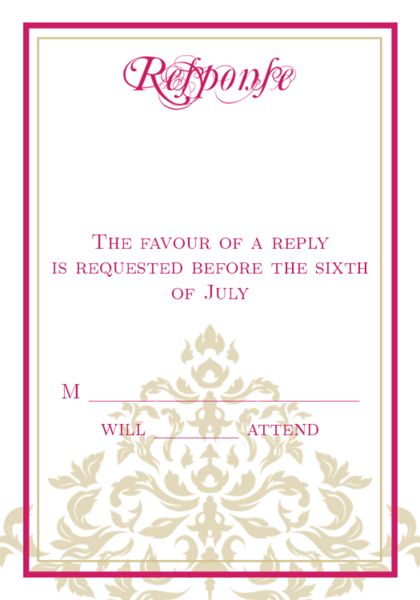 The Oxnard RSVP Cards
