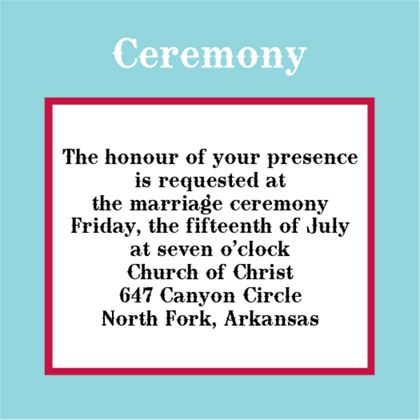 The Peoria Ceremony Cards
